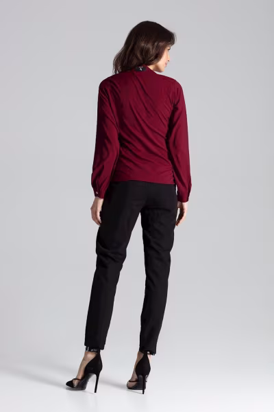 Bluzka Model L023 Bordo - Lenitif — zdjęcie 2