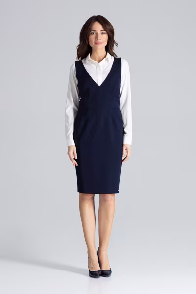 Sukienka Model L039 Navy - Lenitif — zdjęcie 1