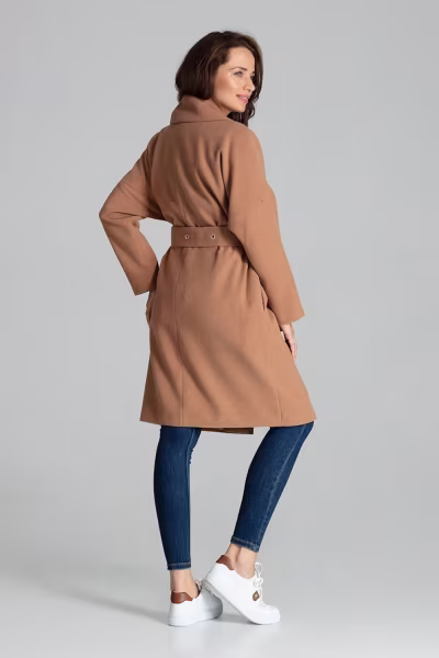 Płaszcz Damski Model L054 Beige - Lenitif — zdjęcie 3