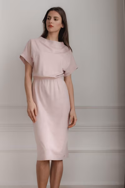 Sukienka Model L087 Pink - Lenitif — zdjęcie 1