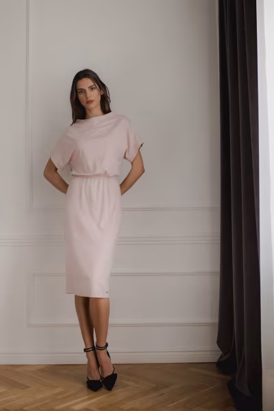 Sukienka Model L087 Pink - Lenitif — zdjęcie 2