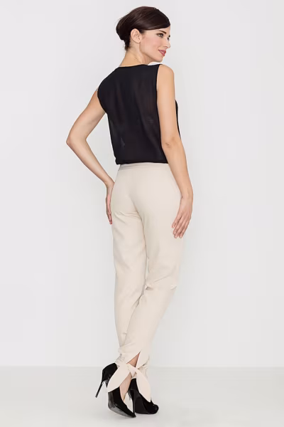 Spodnie Damskie Model K393 Beige - Lenitif — zdjęcie 2