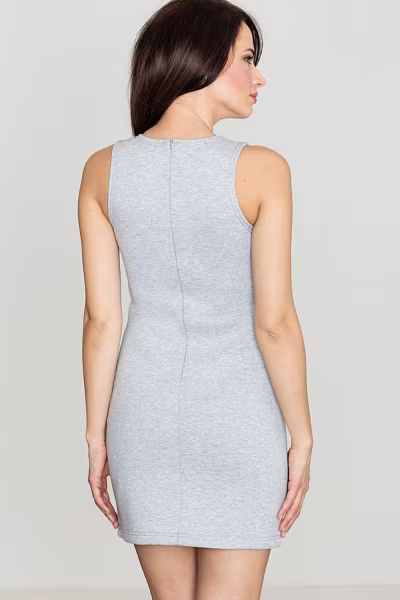 Sukienka Model K243 Grey - Lenitif — zdjęcie 2