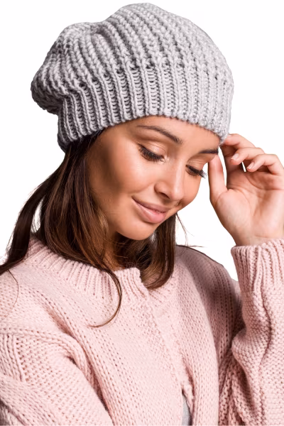Beret Model BK060 Grey - BE Knit — zdjęcie 1