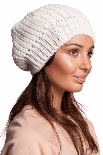 Beret Model BK060 Ecru - BE Knit — zdjęcie 2