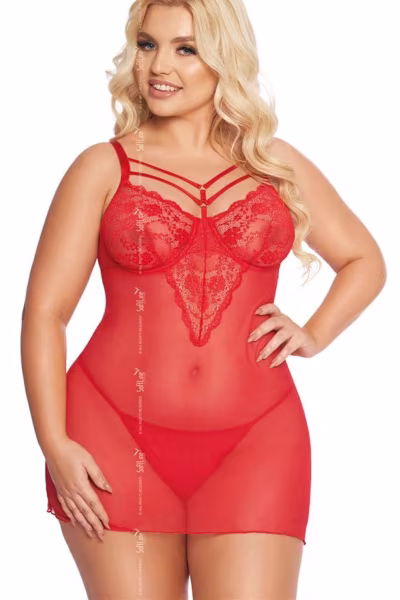 Komplet Model Aldona Red - SoftLine Collection — zdjęcie 1