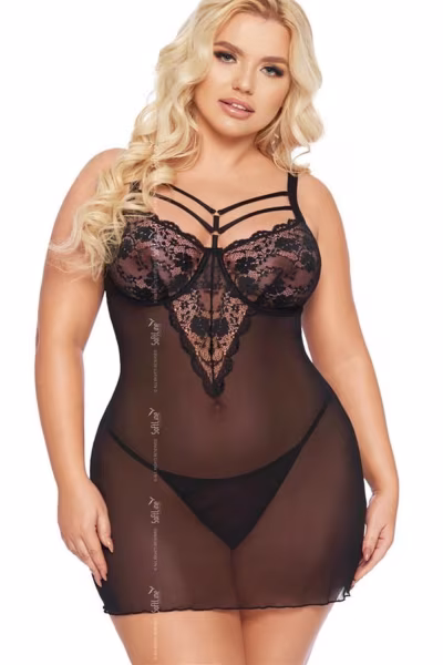 Komplet Model Aldona Black - SoftLine Collection — zdjęcie 1