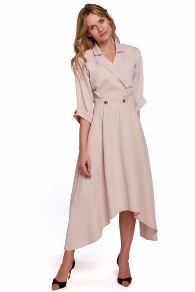 Sukienka Model K086 Beige - Makover — zdjęcie 1