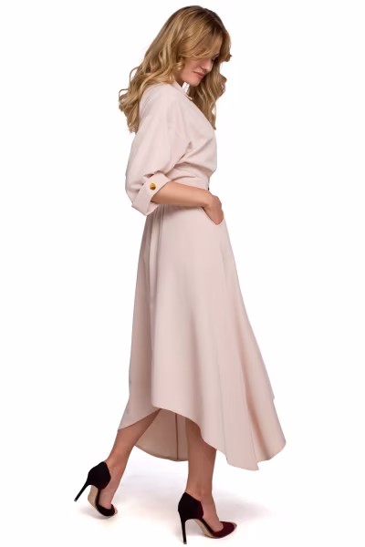 Sukienka Model K086 Beige - Makover — zdjęcie 2