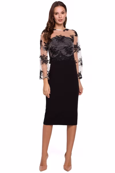 Sukienka Model K013 Black - Makover — zdjęcie 1