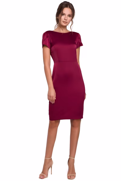 Sukienka Model K041 Bordo - Makover — zdjęcie 1