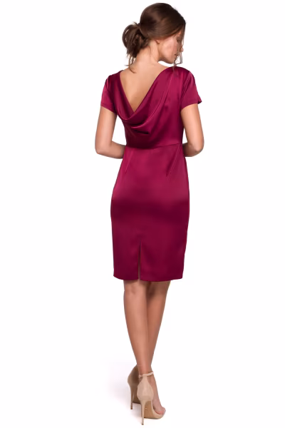 Sukienka Model K041 Bordo - Makover — zdjęcie 2