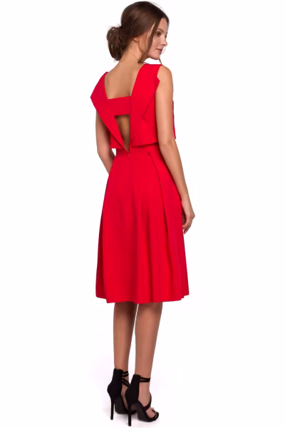 Sukienka Model K005 Red - Makover — zdjęcie 2