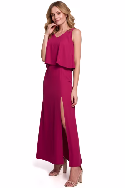 Sukienka Model K048 Śliwka - Makover — zdjęcie 1