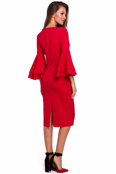 Sukienka Model K002 Red - Makover — zdjęcie 2