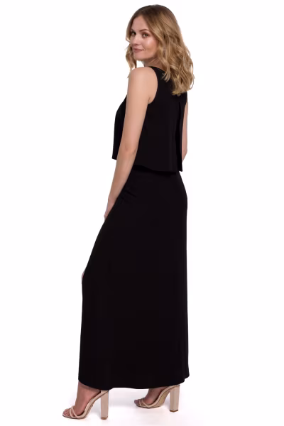 Sukienka Model K048 Black - Makover — zdjęcie 2