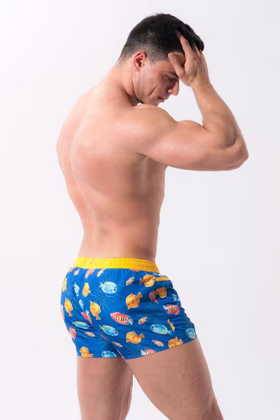 Kąpielówki Model Playo Fish Blue - Alpha Male — zdjęcie 2