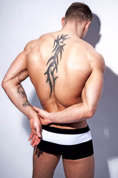 Kąpielówki Model Treso Day Black/White - Alpha Male — zdjęcie 2