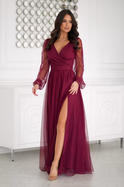 Sukienka Model 302-10 Bordo - Bicotone — zdjęcie 1