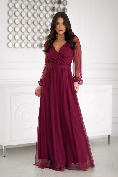 Sukienka Model 302-10 Bordo - Bicotone — zdjęcie 2