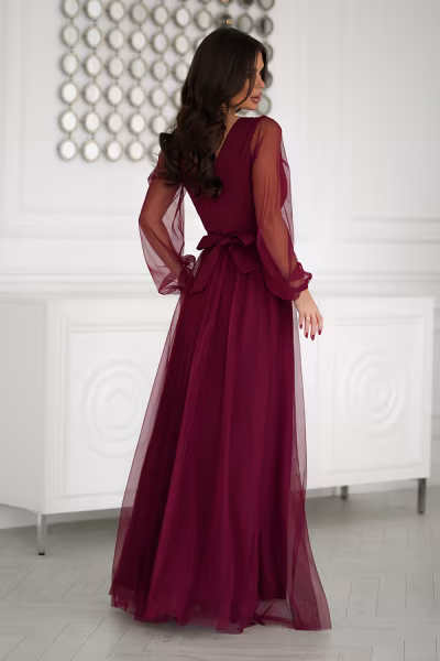 Sukienka Model 302-10 Bordo - Bicotone — zdjęcie 3