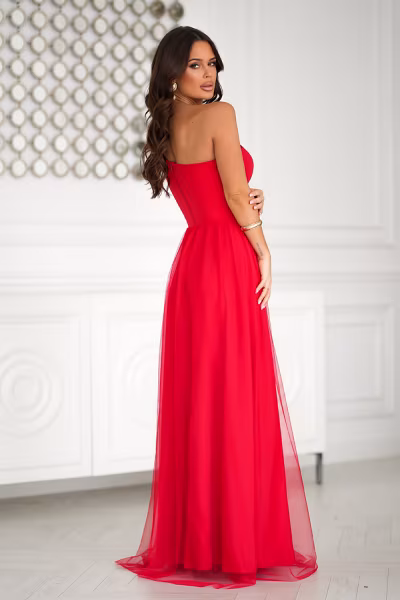 Sukienka Model 323-02 Red - Bicotone — zdjęcie 3