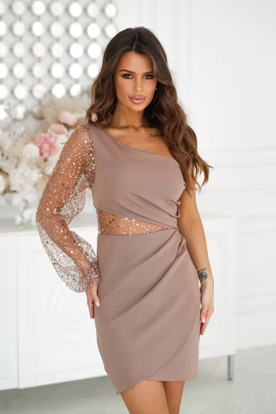 Sukienka Model 311-21 Camel - Bicotone — zdjęcie 1