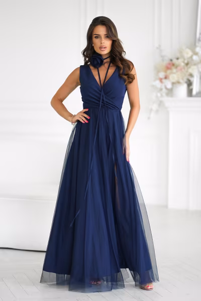 Sukienka Model 318-01 Navy - Bicotone — zdjęcie 1