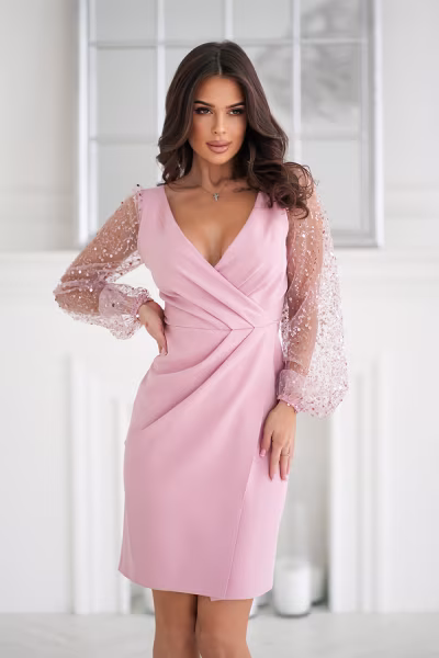 Sukienka Model 324-20 Dirty Pink - Bicotone — zdjęcie 1