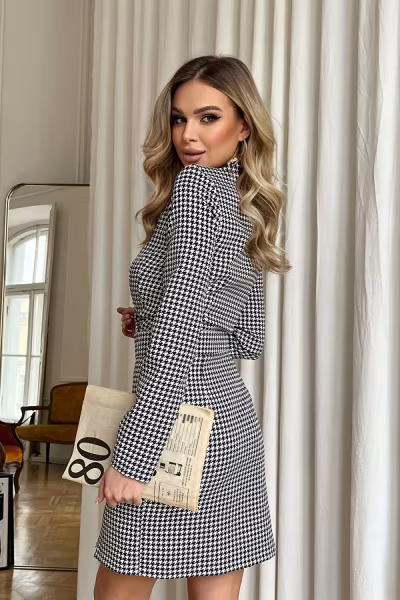 Sukienka Model 279-06 White/Black - Bicotone — zdjęcie 3