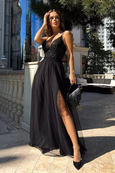Sukienka Model 300-06 Black - Bicotone — zdjęcie 1