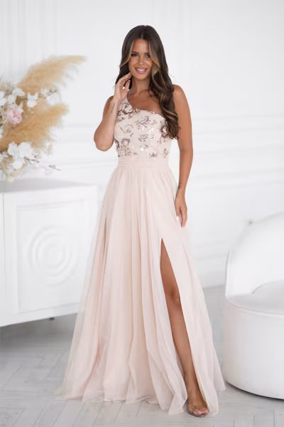 Sukienka Model 332-21 Beige - Bicotone — zdjęcie 1