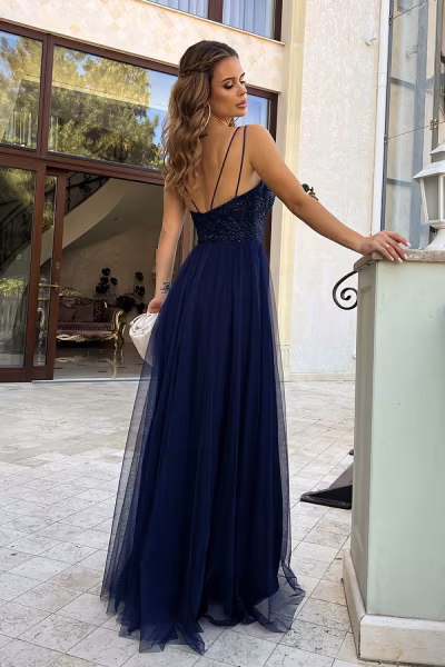 Sukienka Model 300-01 Navy - Bicotone — zdjęcie 3