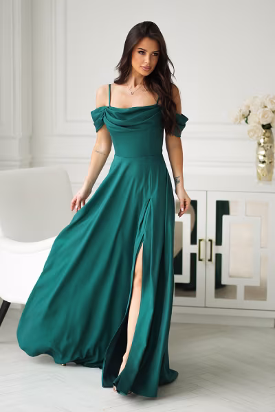 Sukienka Model 330-13 Bottle Green - Bicotone — zdjęcie 1