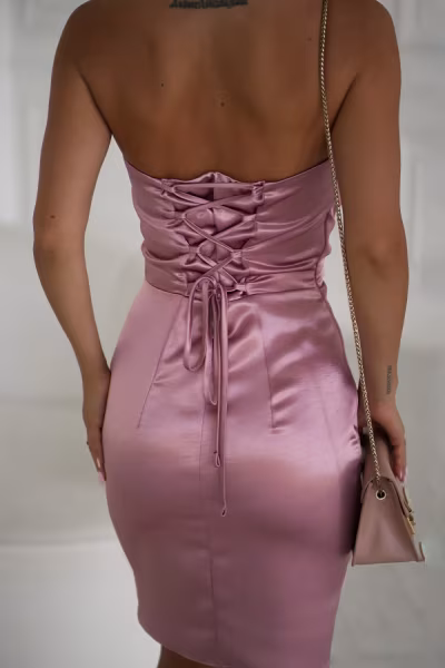 Sukienka Model 337-20 Dirty Pink - Bicotone — zdjęcie 3