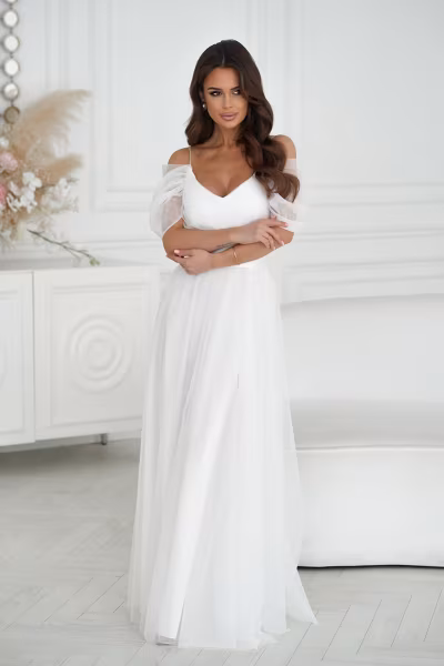 Sukienka Model 310-04 Ecru - Bicotone — zdjęcie 1