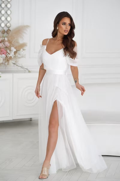 Sukienka Model 310-04 Ecru - Bicotone — zdjęcie 2