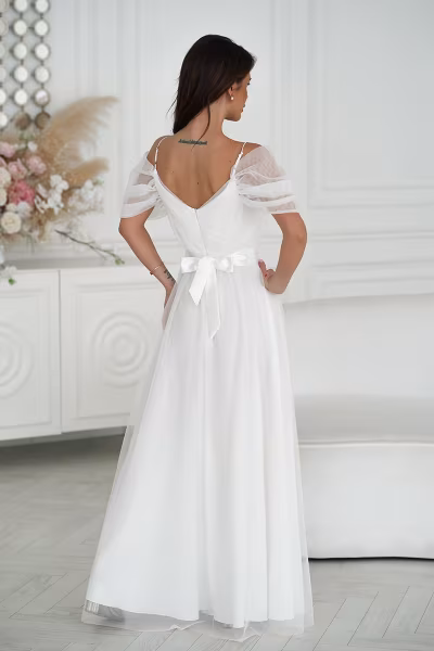 Sukienka Model 310-04 Ecru - Bicotone — zdjęcie 3