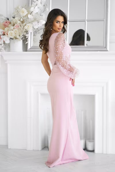 Sukienka Model 296-20 Dirty Pink - Bicotone — zdjęcie 3