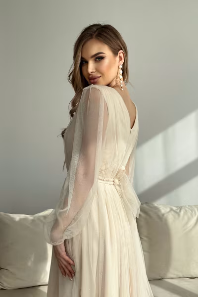 Sukienka Model 269-04 Ecru - Bicotone — zdjęcie 3