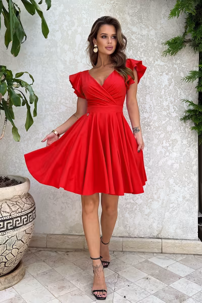 Sukienka Model 281-02 Red - Bicotone — zdjęcie 2