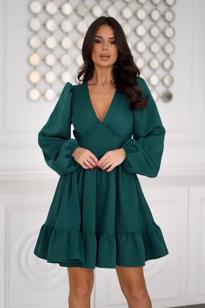 Sukienka Model 322-13 Bottle Green - Bicotone — zdjęcie 1