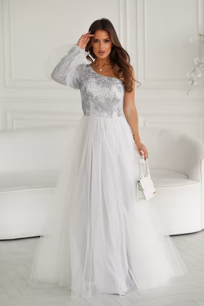 Sukienka Model 303-03 Grey - Bicotone — zdjęcie 2