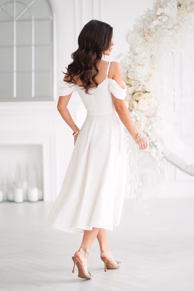Sukienka Model 325-04 Ecru - Bicotone — zdjęcie 2