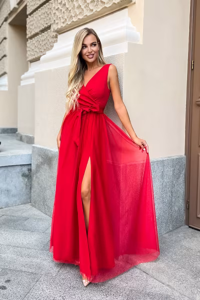 Sukienka Model 248-02 Red - Bicotone — zdjęcie 1
