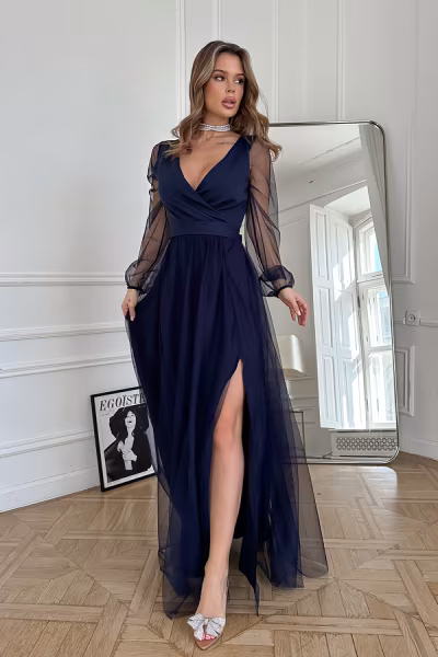 Sukienka Model 302-01 Navy - Bicotone — zdjęcie 2