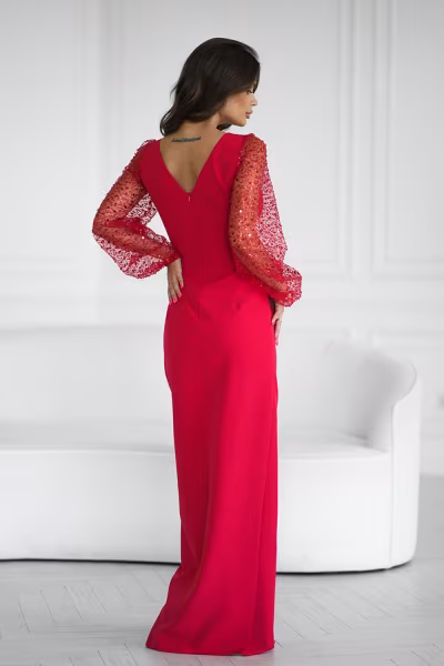 Sukienka Model 314-02 Red - Bicotone — zdjęcie 3