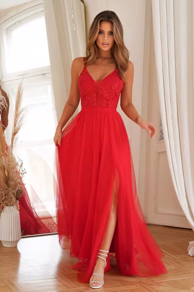 Sukienka Model 300-02 Red - Bicotone — zdjęcie 1