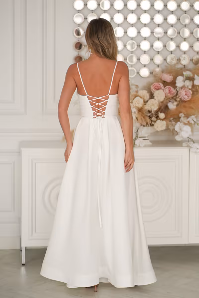 Sukienka Model 341-04 Ecru - Bicotone — zdjęcie 3