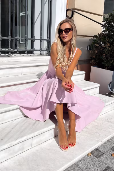 Sukienka Model 244-20 Dirty Pink - Bicotone — zdjęcie 3